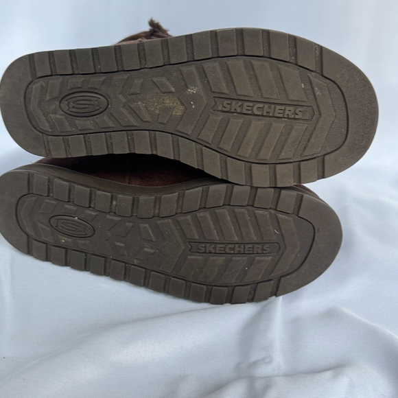 Skechers Keepsakes Slouch Tall Winter Boots Chocolate Brown Faux Fur Lined 6.5 - Picture 7 of 10